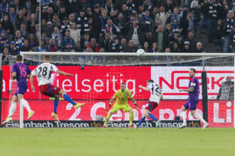 Miro Muheim traf gegen Fortuna Düsseldorf zum 1:0.