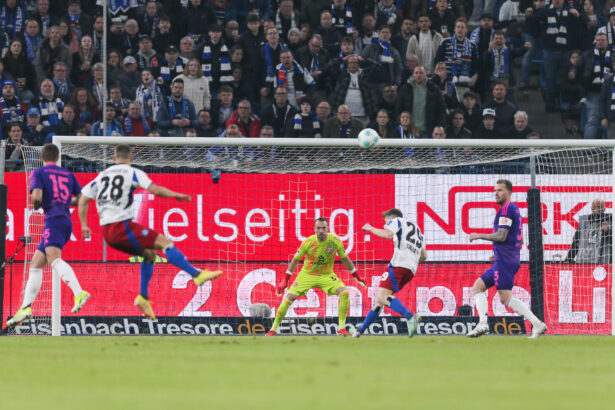 Miro Muheim traf gegen Fortuna Düsseldorf zum 1:0.