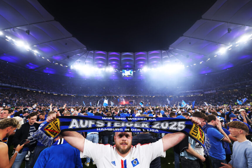 Der HSV feierte die Rückkehr in die Bundesliga.