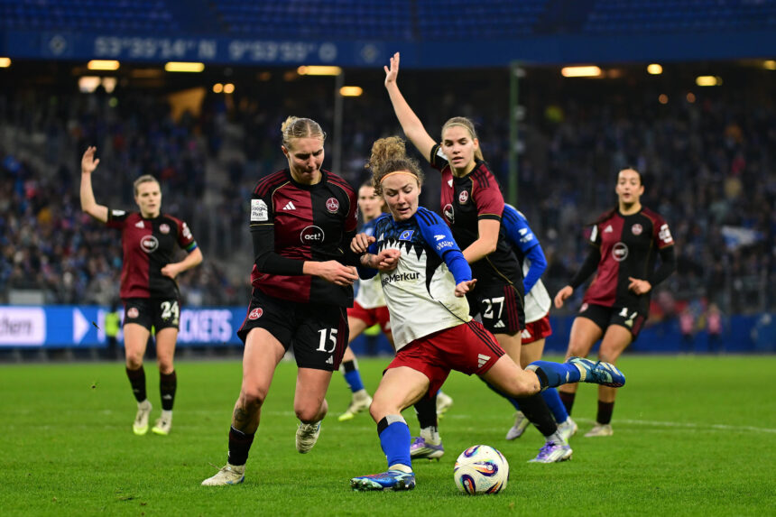 Die HSV-Frauen unterlagen dem 1. FC Nürnberg.