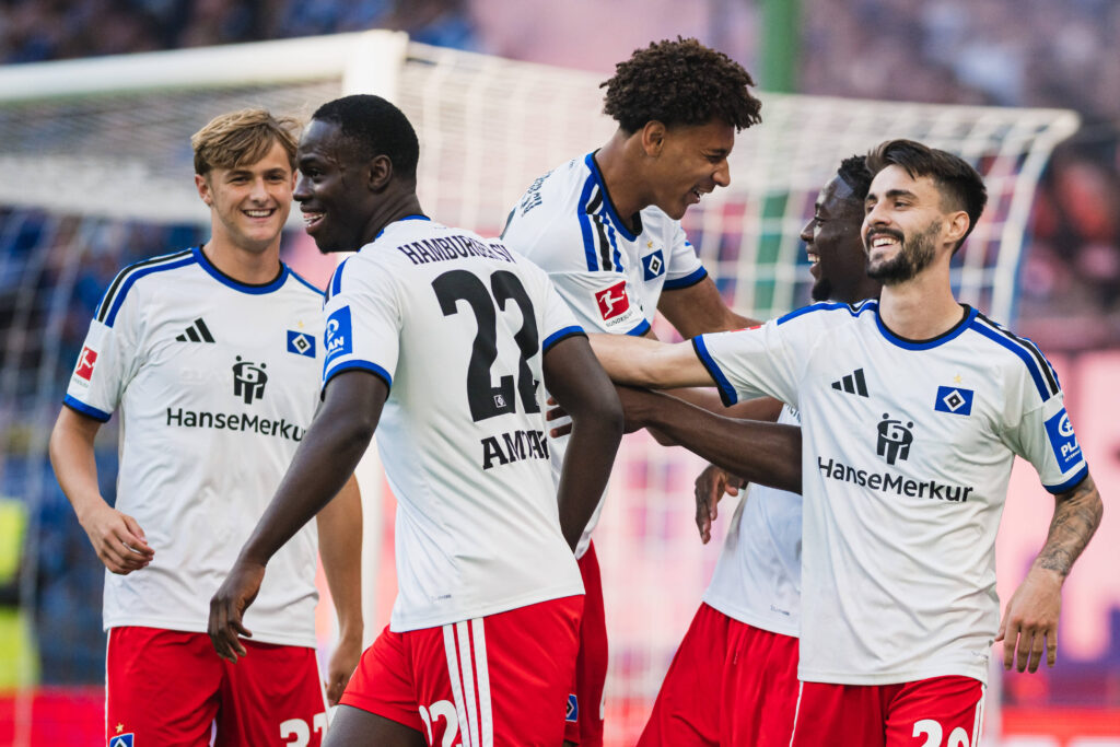 HSV-Stars bejubeln Tor