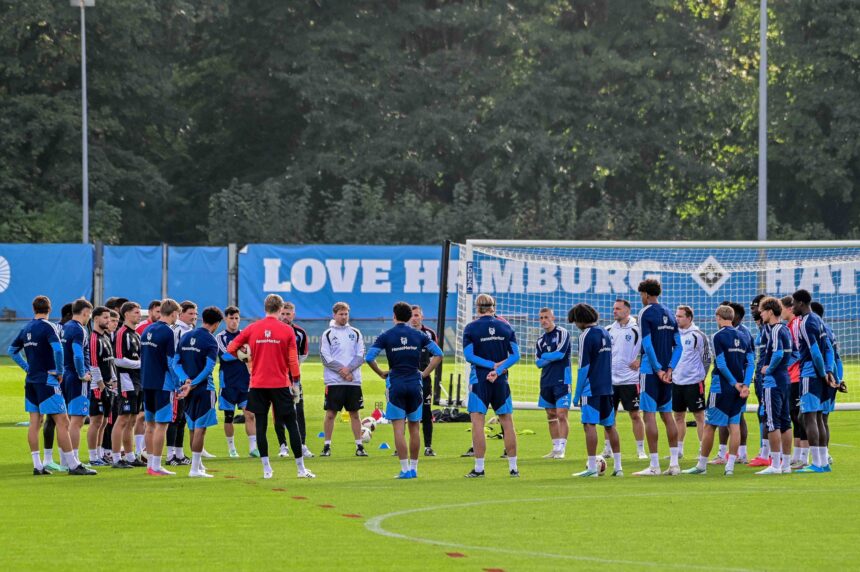 Mannschaftskreis HSV rund um Merlin Polzin